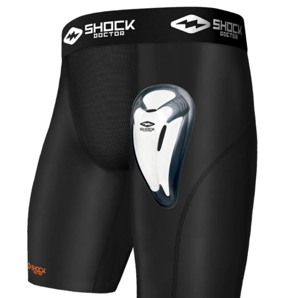 SHOCK DOCTOR Men's XXL Core Compression Shorts - Black - Cup Included